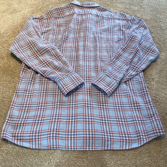 Proper Cloth Flannel Brushed Cotton Pink Blue Plaid Button Down Shirt XL - Picture 9 of 11